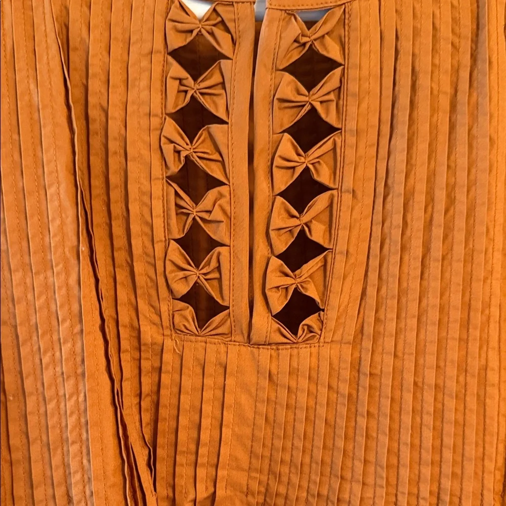 Sea Rust Brown Eyelet Tiered Mini Dress - Picture 3 of 5